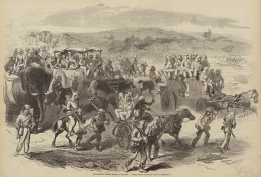 Reinforcements Pressing Forward to the Camp before Delhi